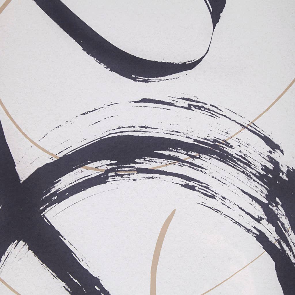 Black Modern Abstract Stroke Framed Wall Decor