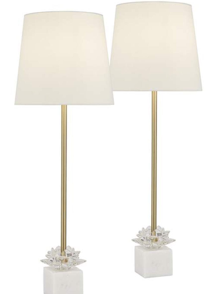 Set of 2 Lux Gold Mod Buffet Lamps