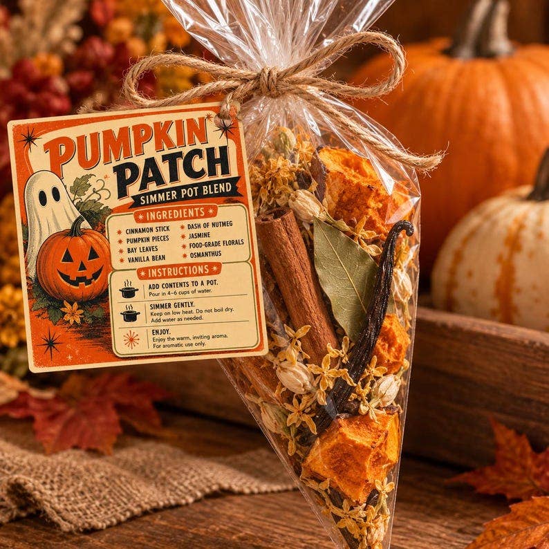 Pumpkin Patch Simmer Pot Kit, natural Fall Simmer Pot Blend