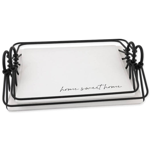 Sm Tray White & Black