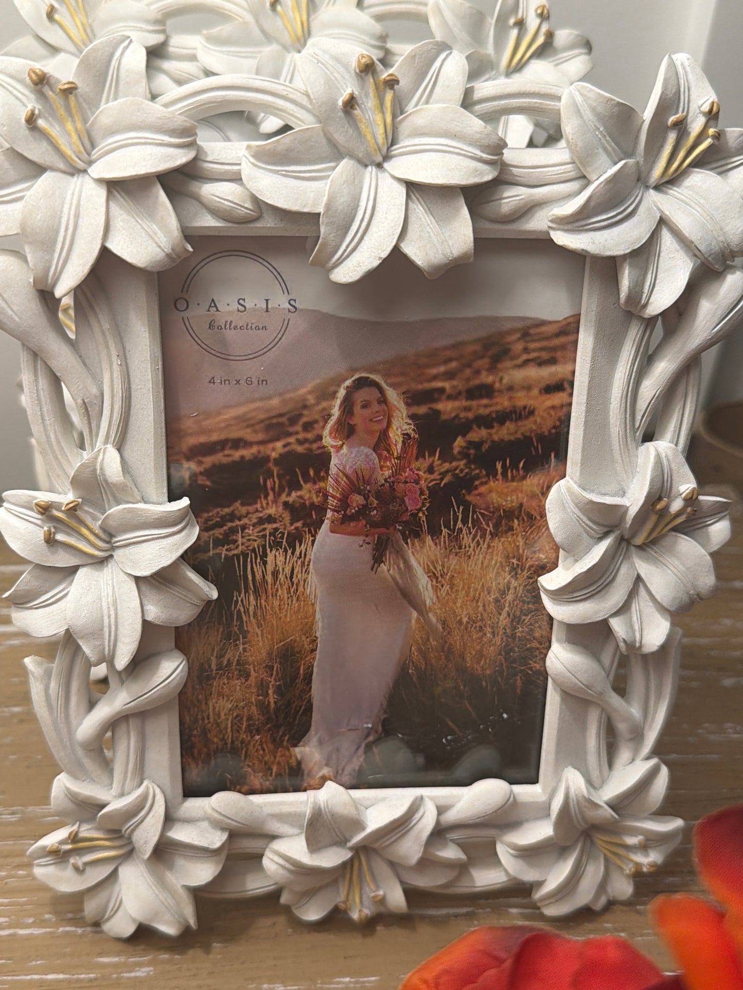 White Lily Picture Frame