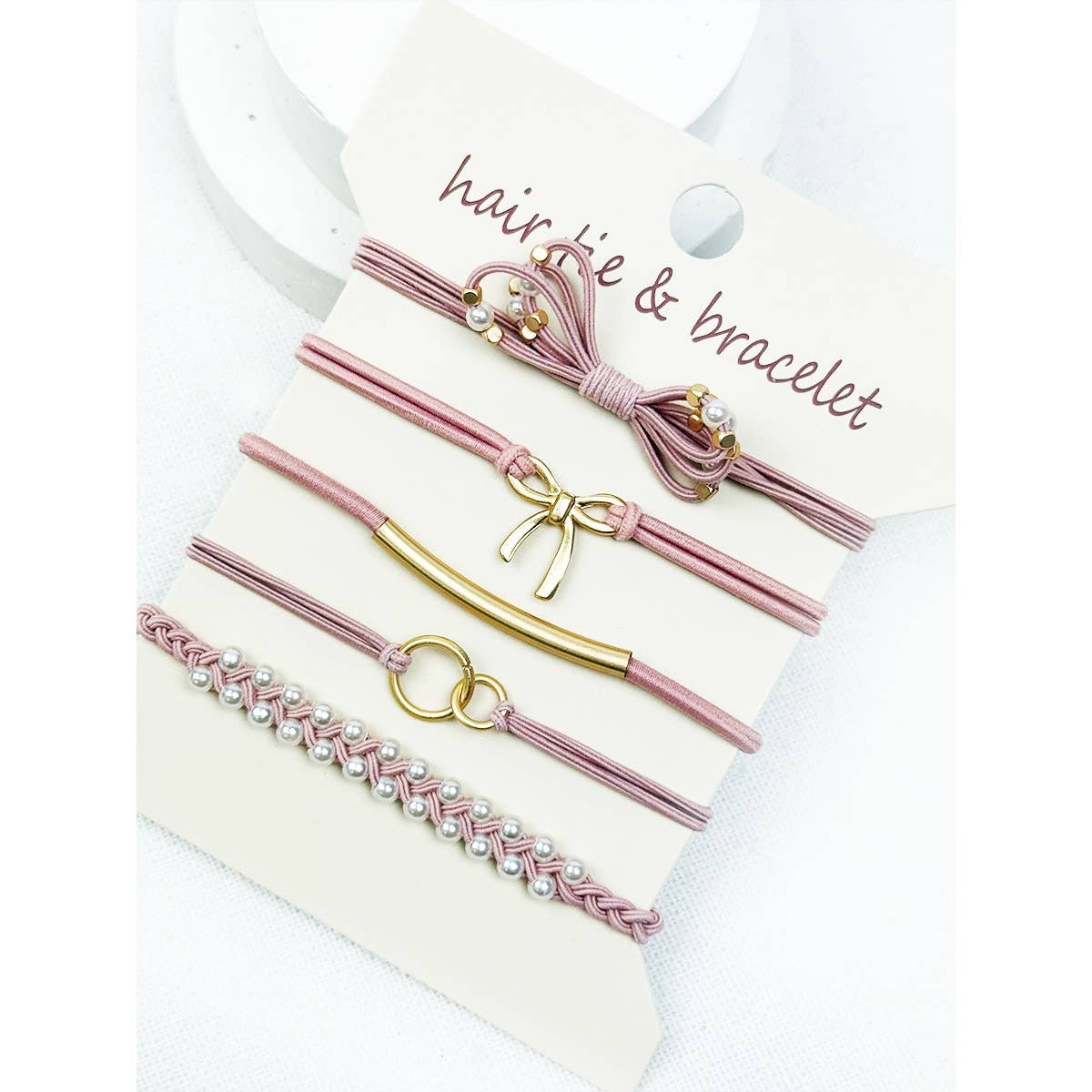 Boho Inspired BOW Theme Hair Tie Bracelets