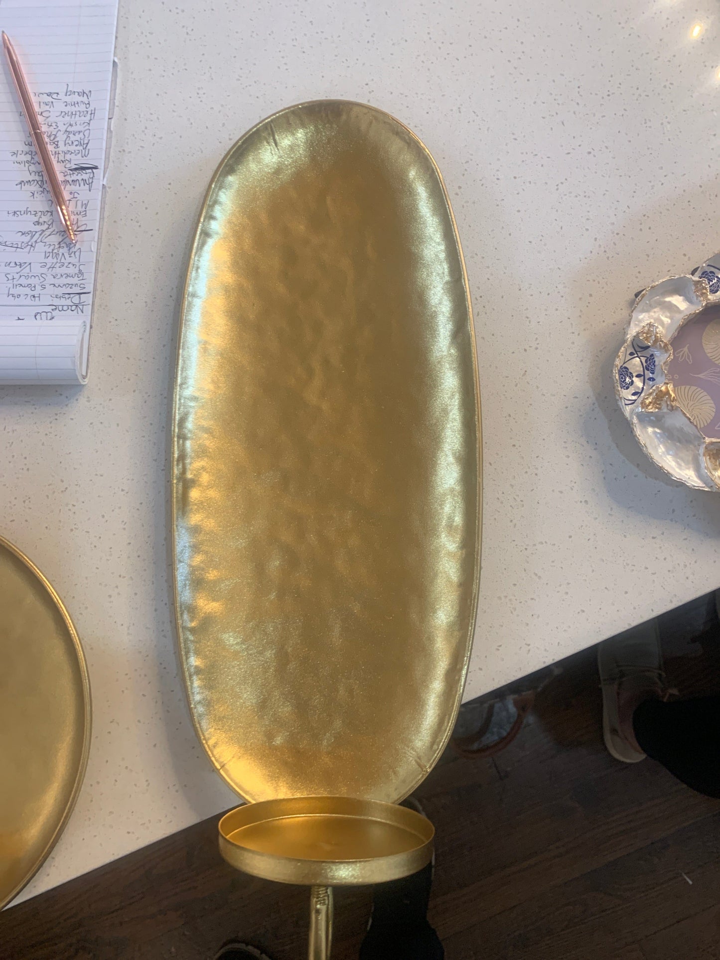 Gold Oval Wall Sconce