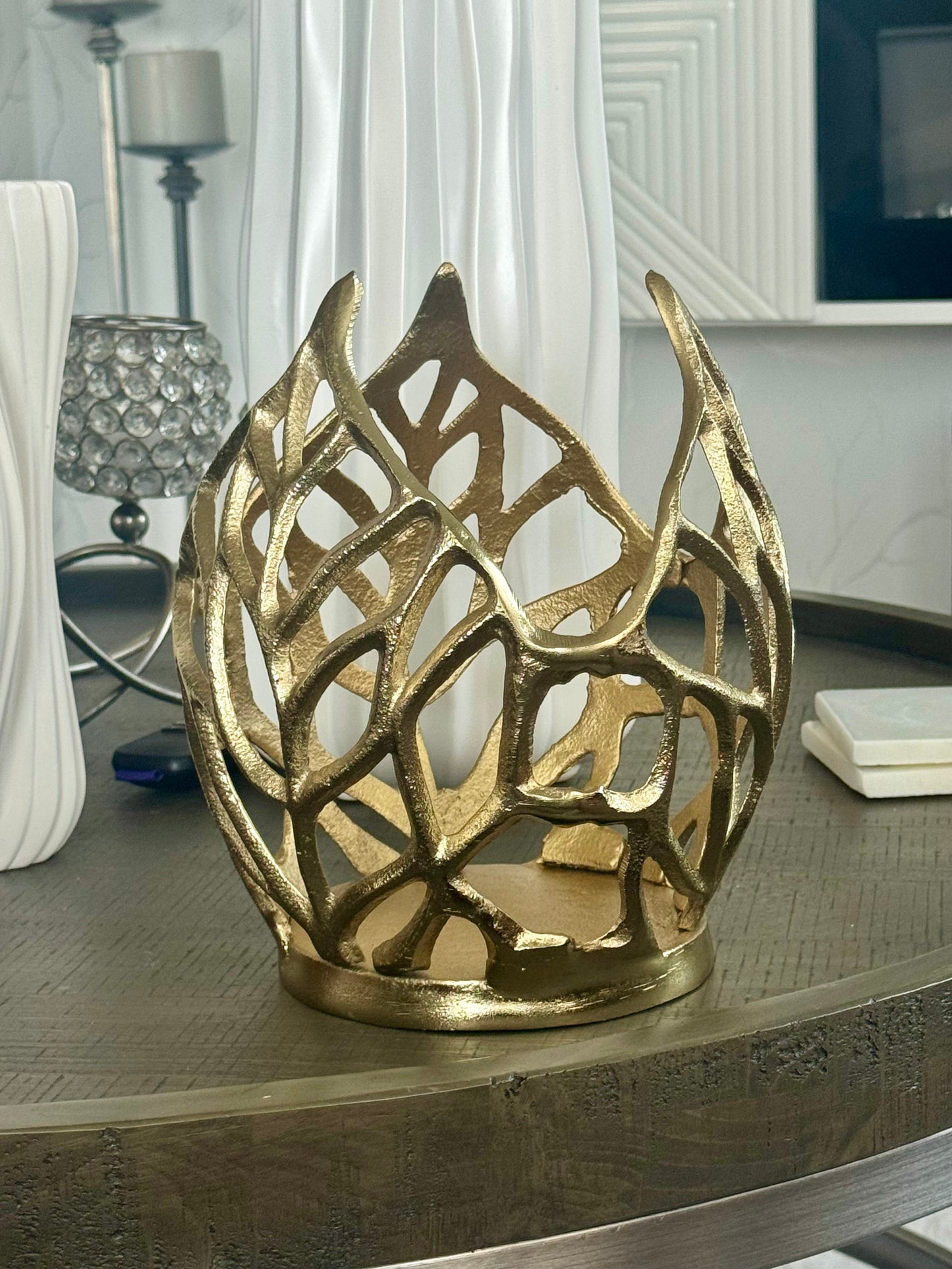 Gold large votive holder