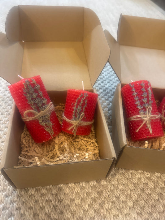 Set of 2 Beeswax Candles
