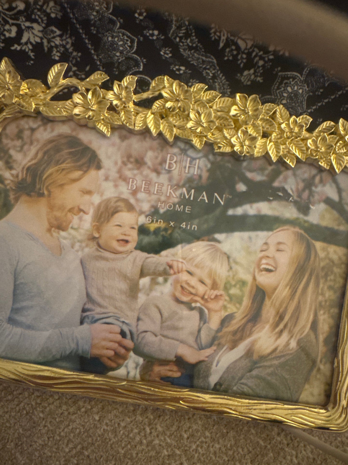 Gold Floral Pic Frame