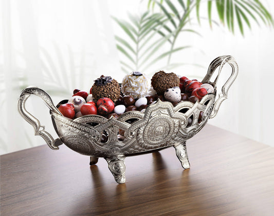 Fruit and Candy Bowl Gondola Silver Color