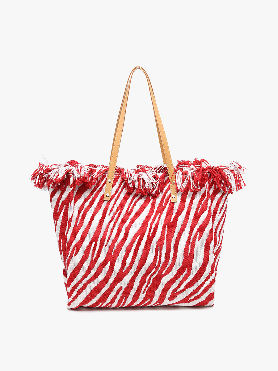 M2091 Madison Handwoven Fringe Tote – Woven Cotton Bag