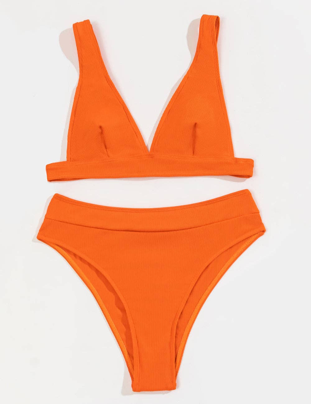 Ladies Triangle V-Neck 2PCS Bikini Set Swimsuit