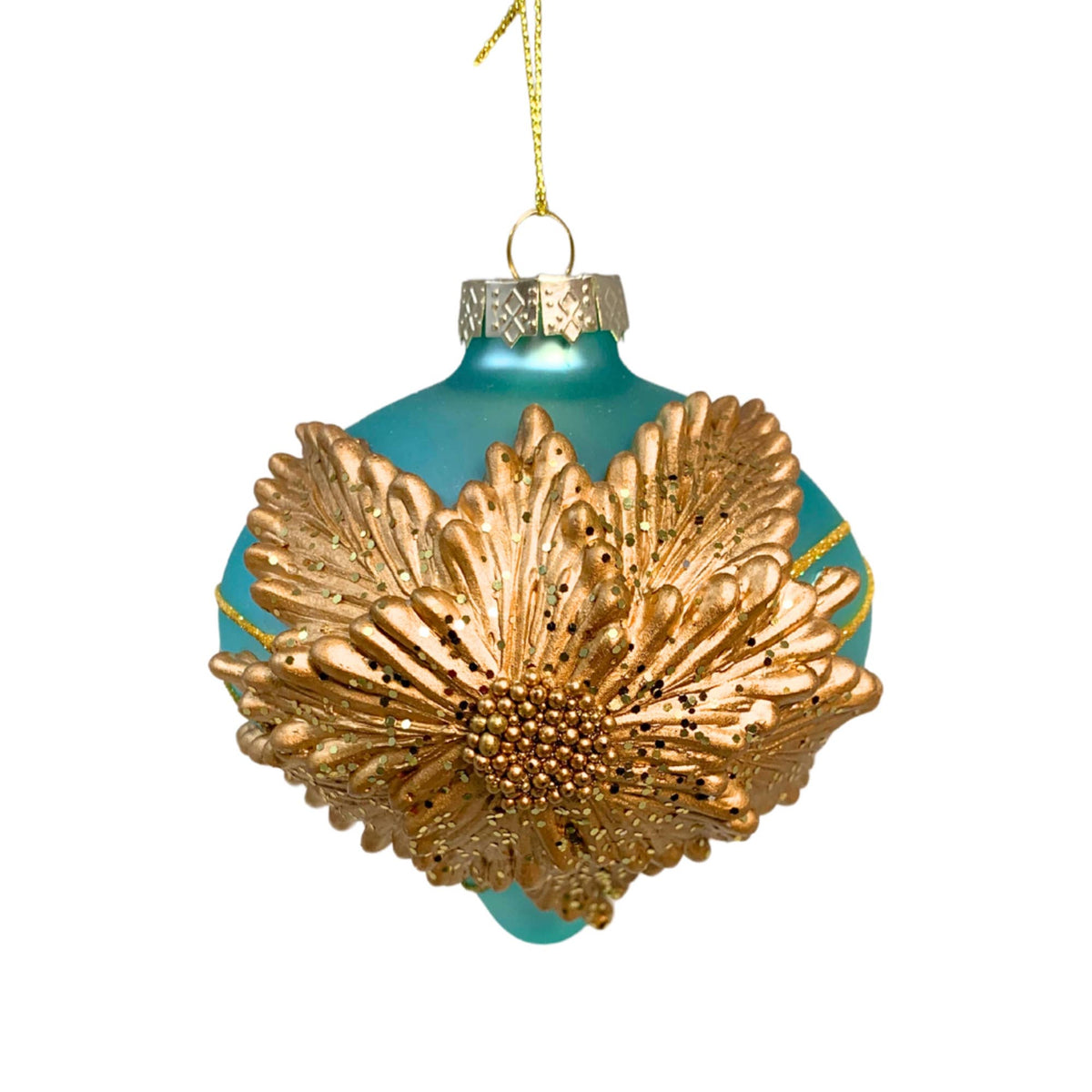 Dazzling Elegance Glass Onion Shape Christmas Ornament