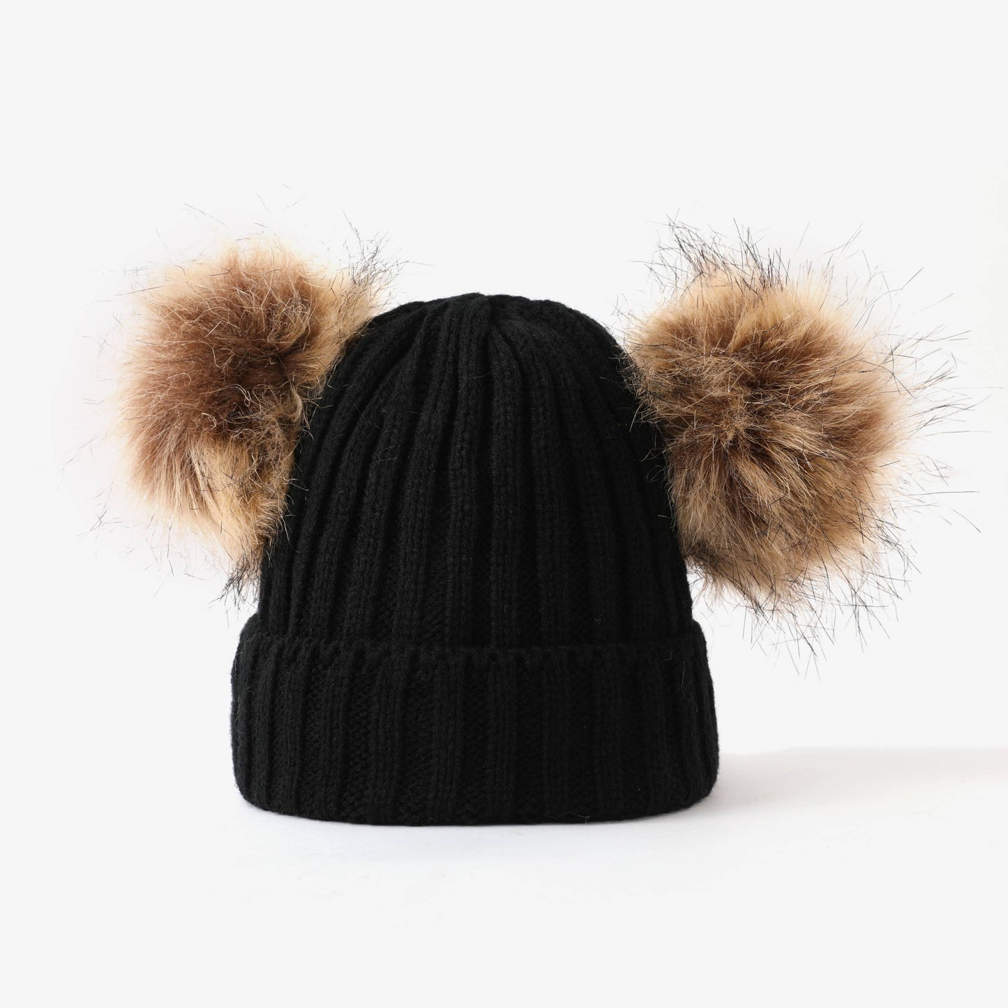 Baby / Toddler Solid Pompon Kintted Beanie Hat