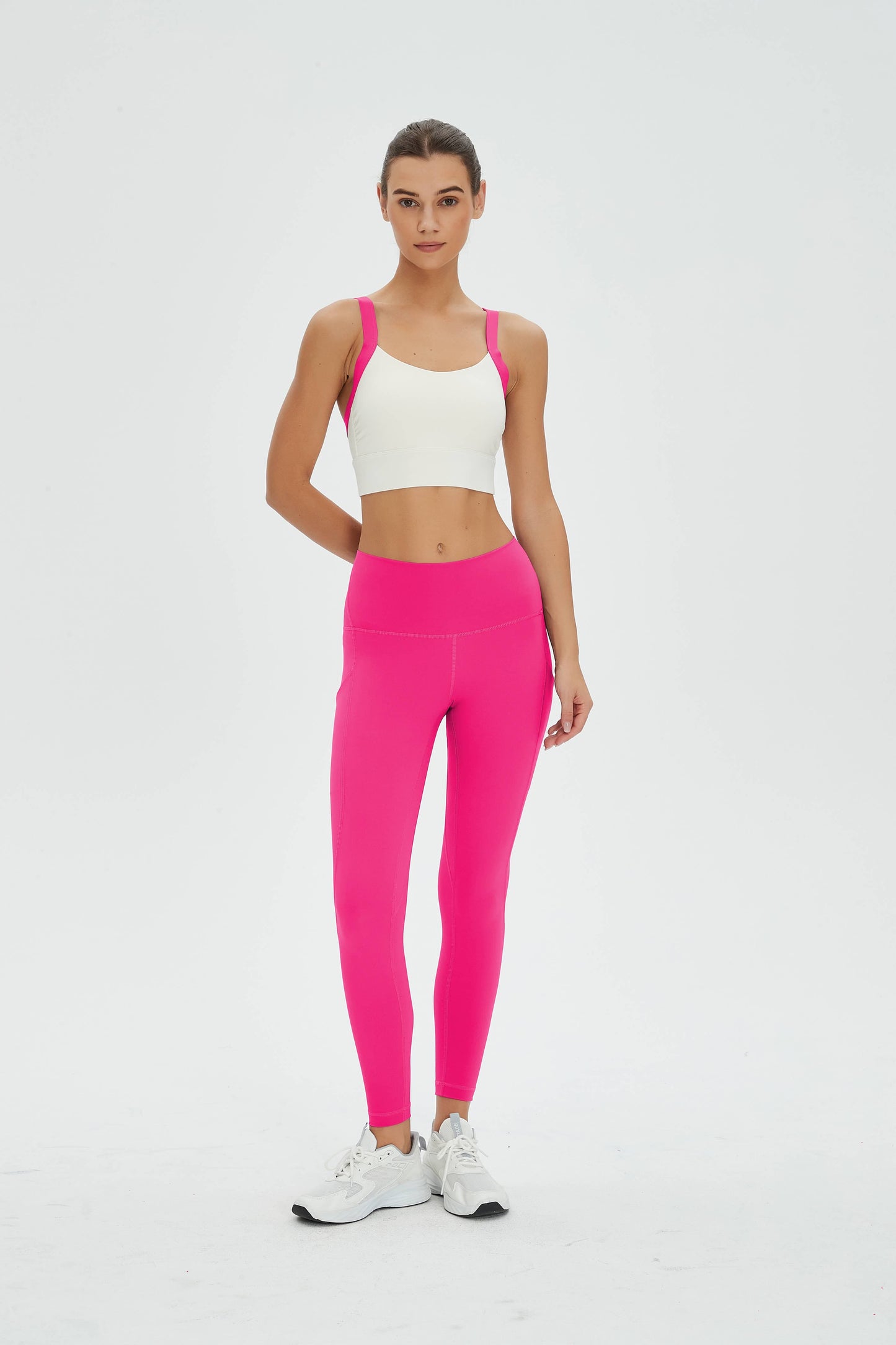 Clara Lycra® Color Contrast Strappy Back Sports Bra