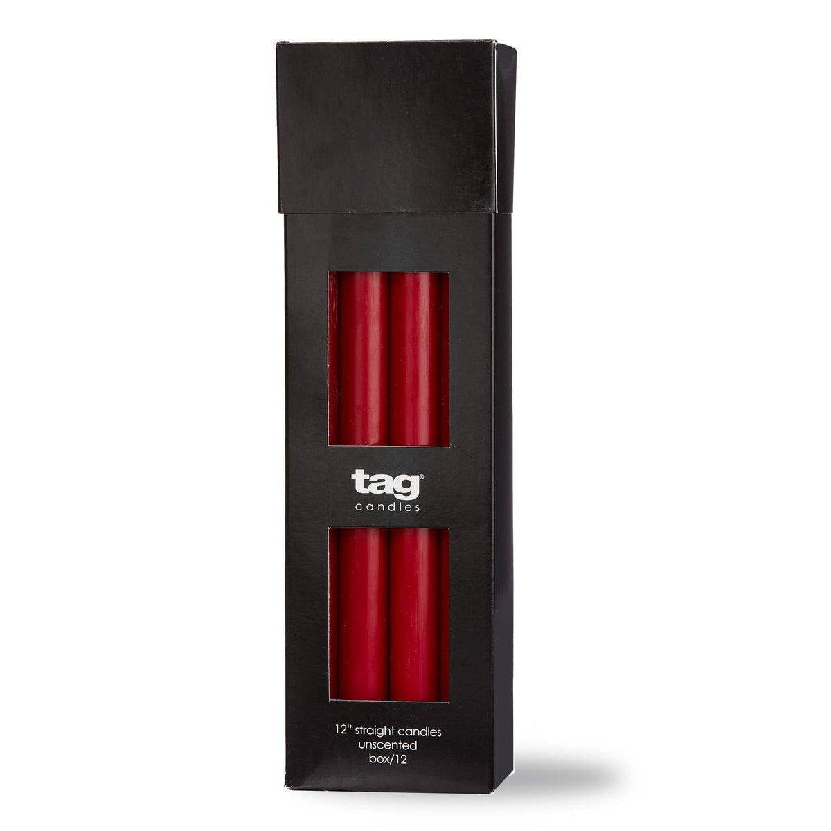 Color Studio 12" Straight Candle cranberry Paraffin Everyday