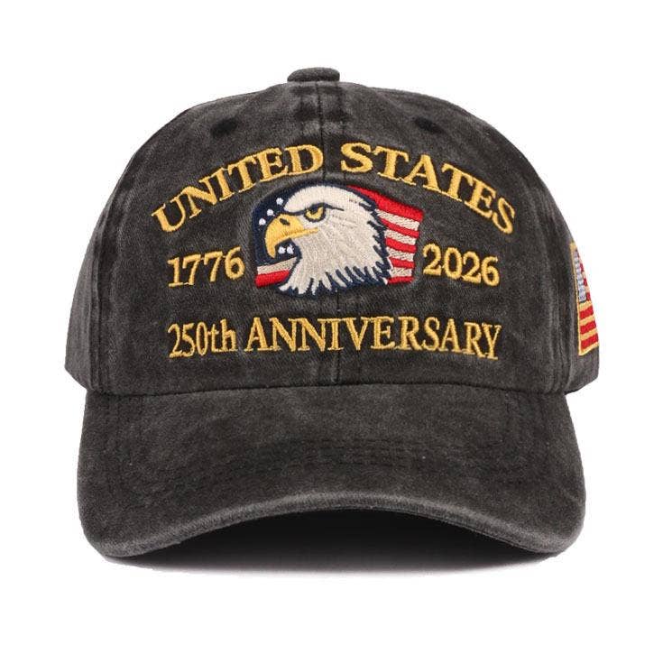 250th Anniversary Flag Eagle Embroidered Baseball Cap