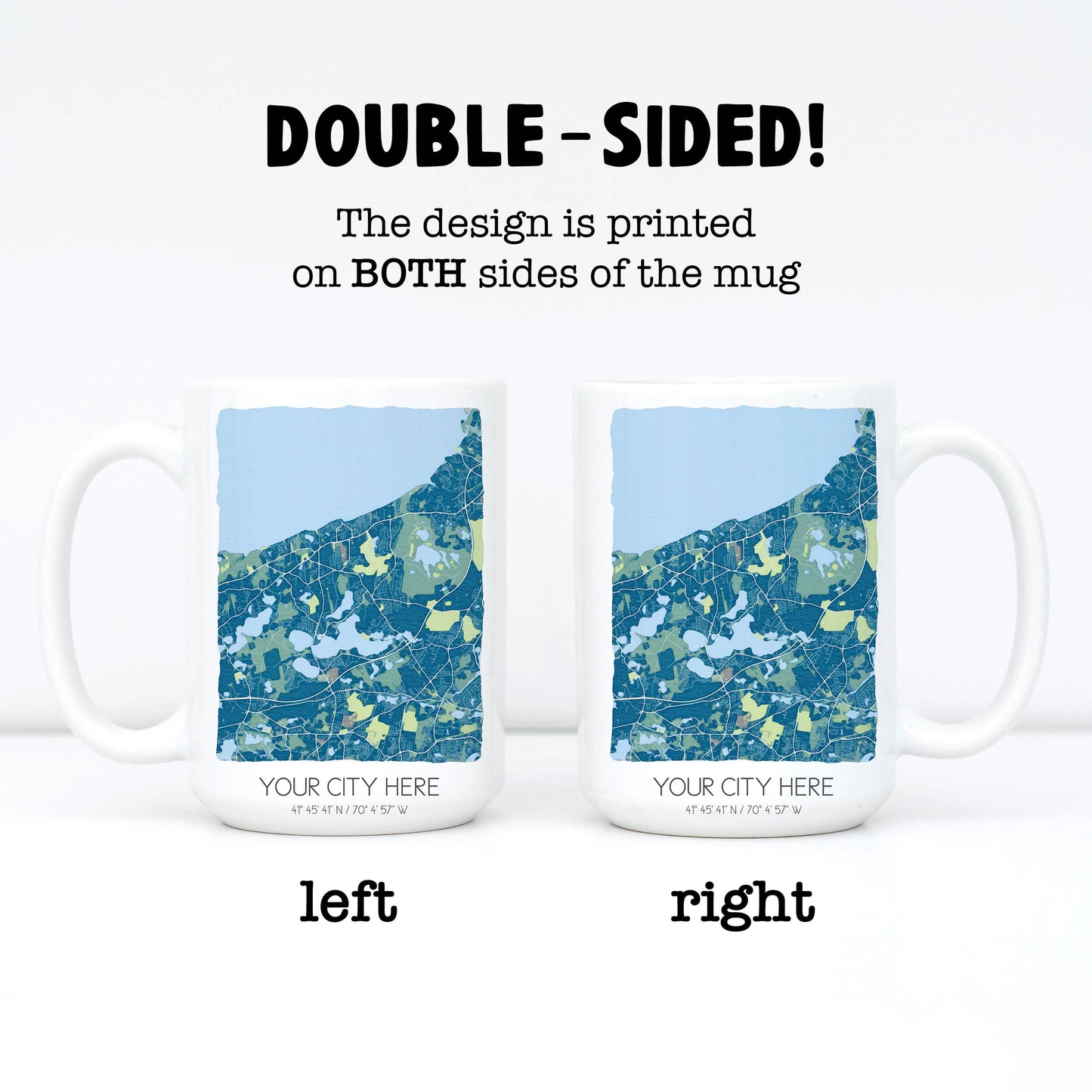 Custom Map Mugs - Custom City Coffee Mugs - Custom Order