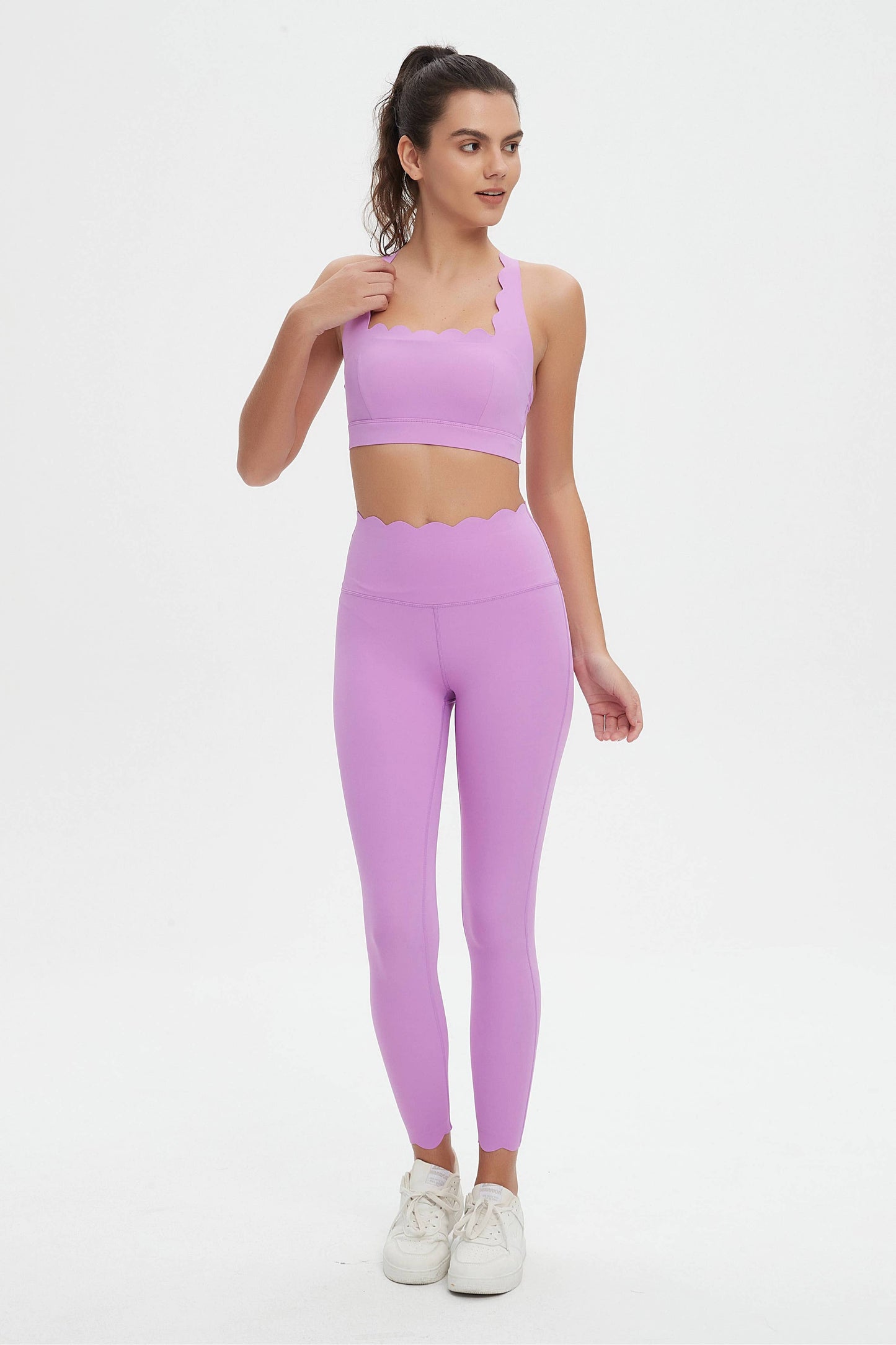 Sylvie Lycra® Scallop High Waist Leggings