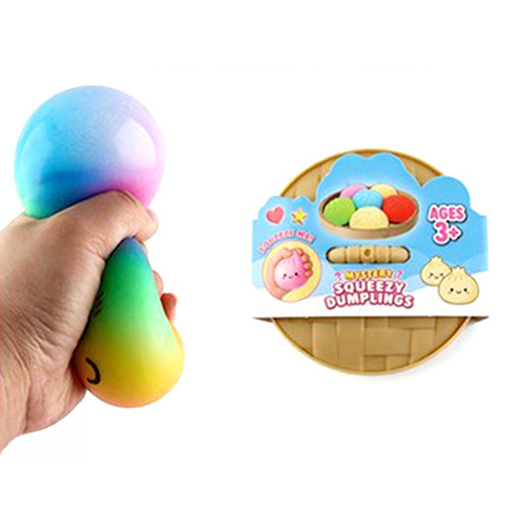 12PCS - Rainbow Steamed Bao Bun Dumpling Squeeze Squishy Stress Relief Toy
