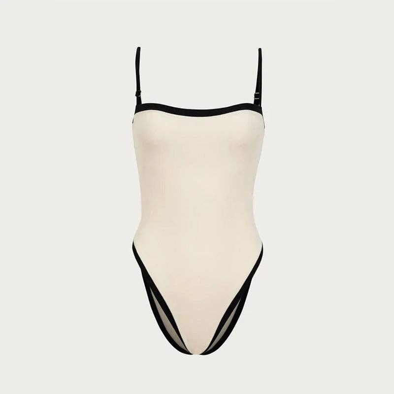 Simple Color Block Sexy One Piece Swimwear DPSW1114