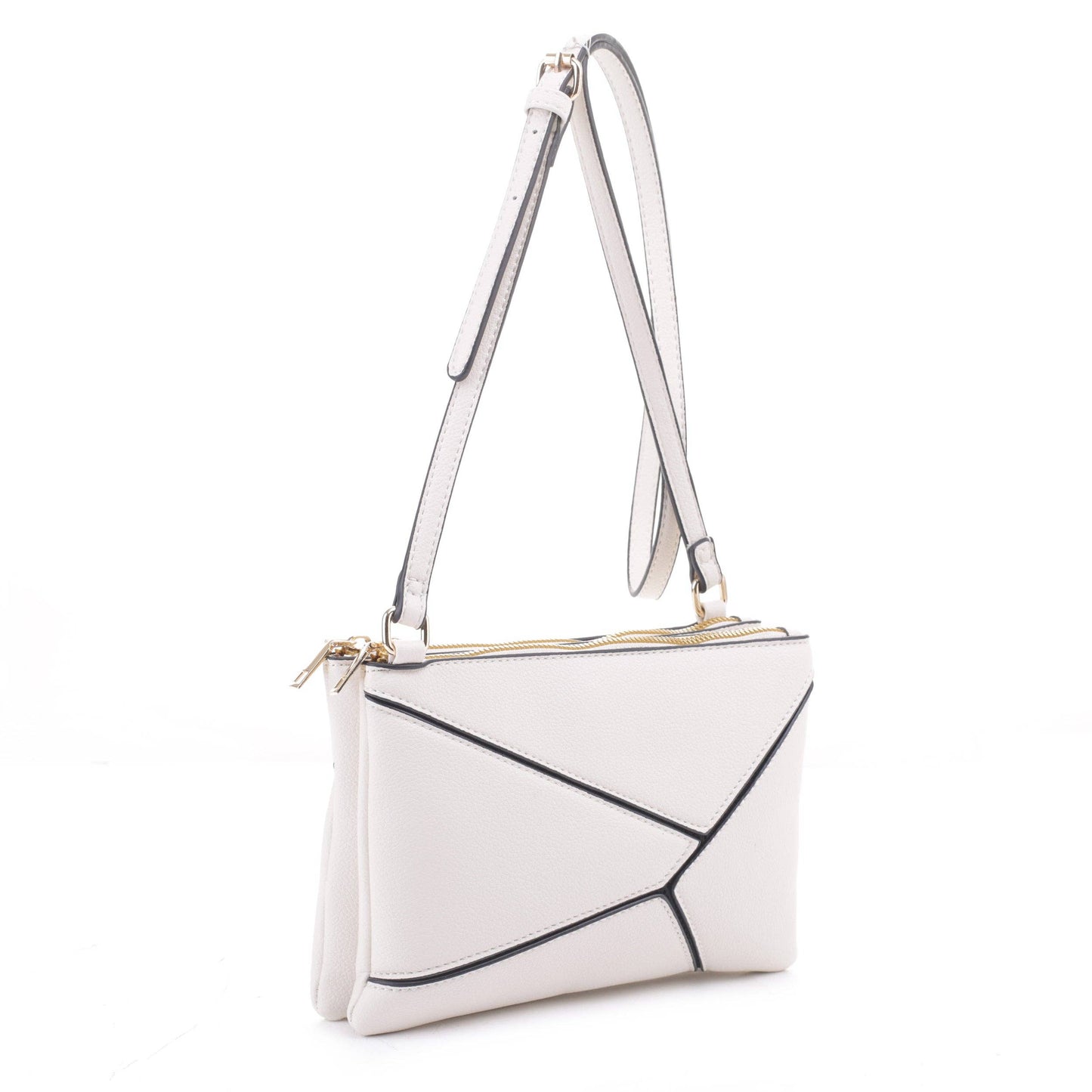 MT20356 Asymmetrical Geometric Clutch Crossbody