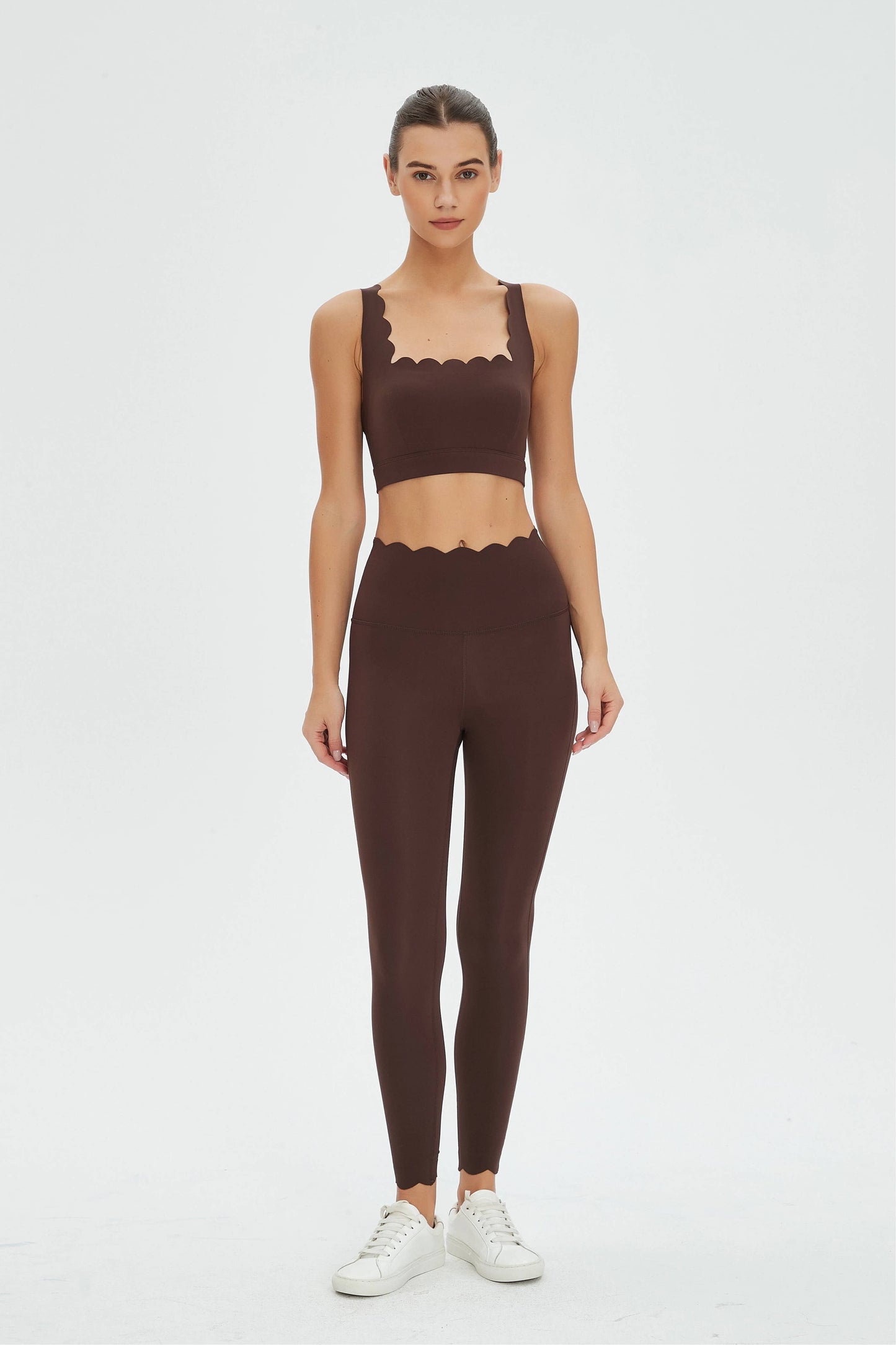 Sylvie Lycra® Scallop High Waist Leggings