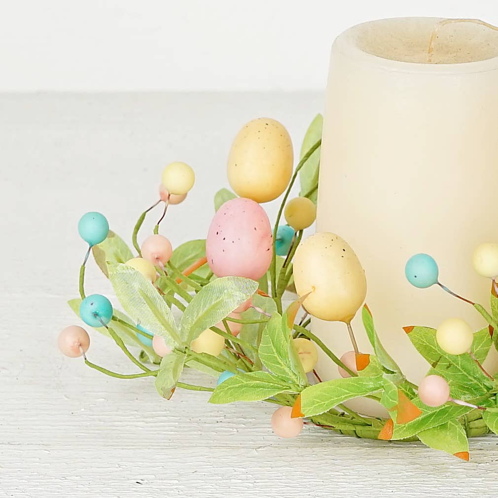 Ring-Mix Pastel Eggs with Willow Leaves-