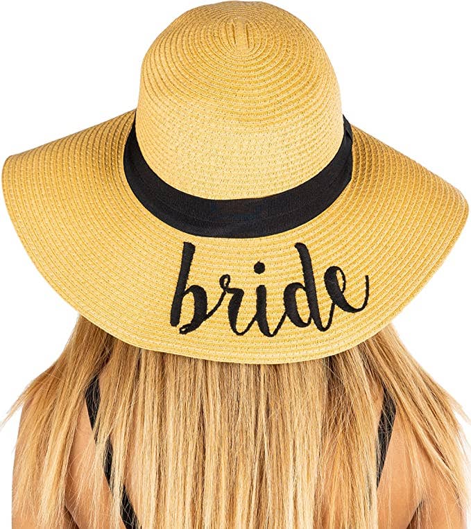 Embroidered Sun Hat - Bride
