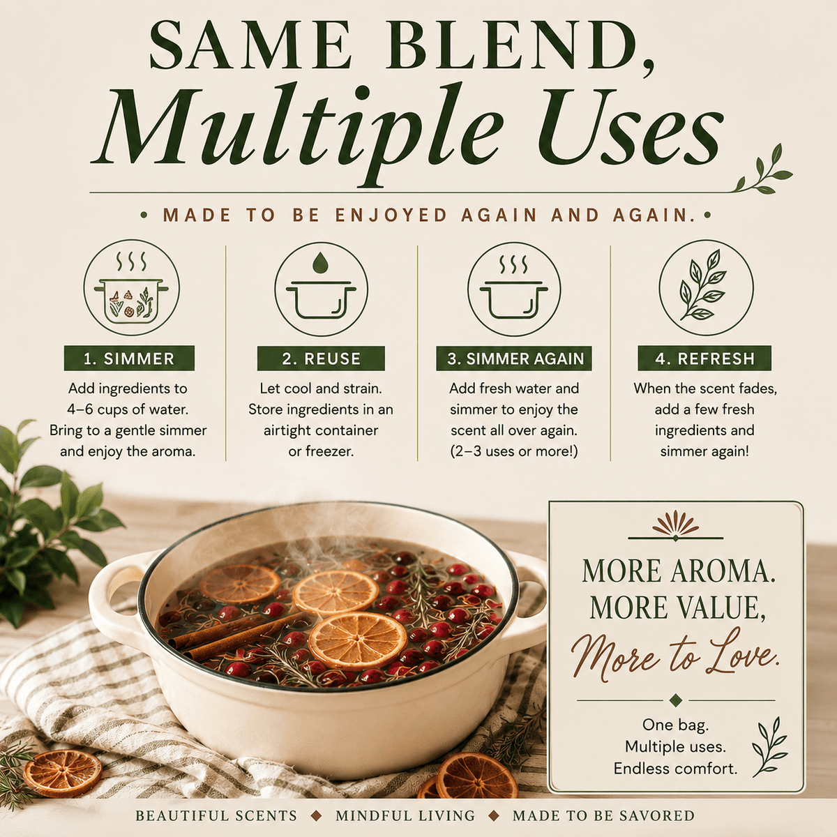 Dark Fairy Tale Simmer Pot Blend, Enchanted Forest Home Fragrance, Halloween Simmer Pot Kit, Gothic Fall Gift, Botanical Decor, garden party