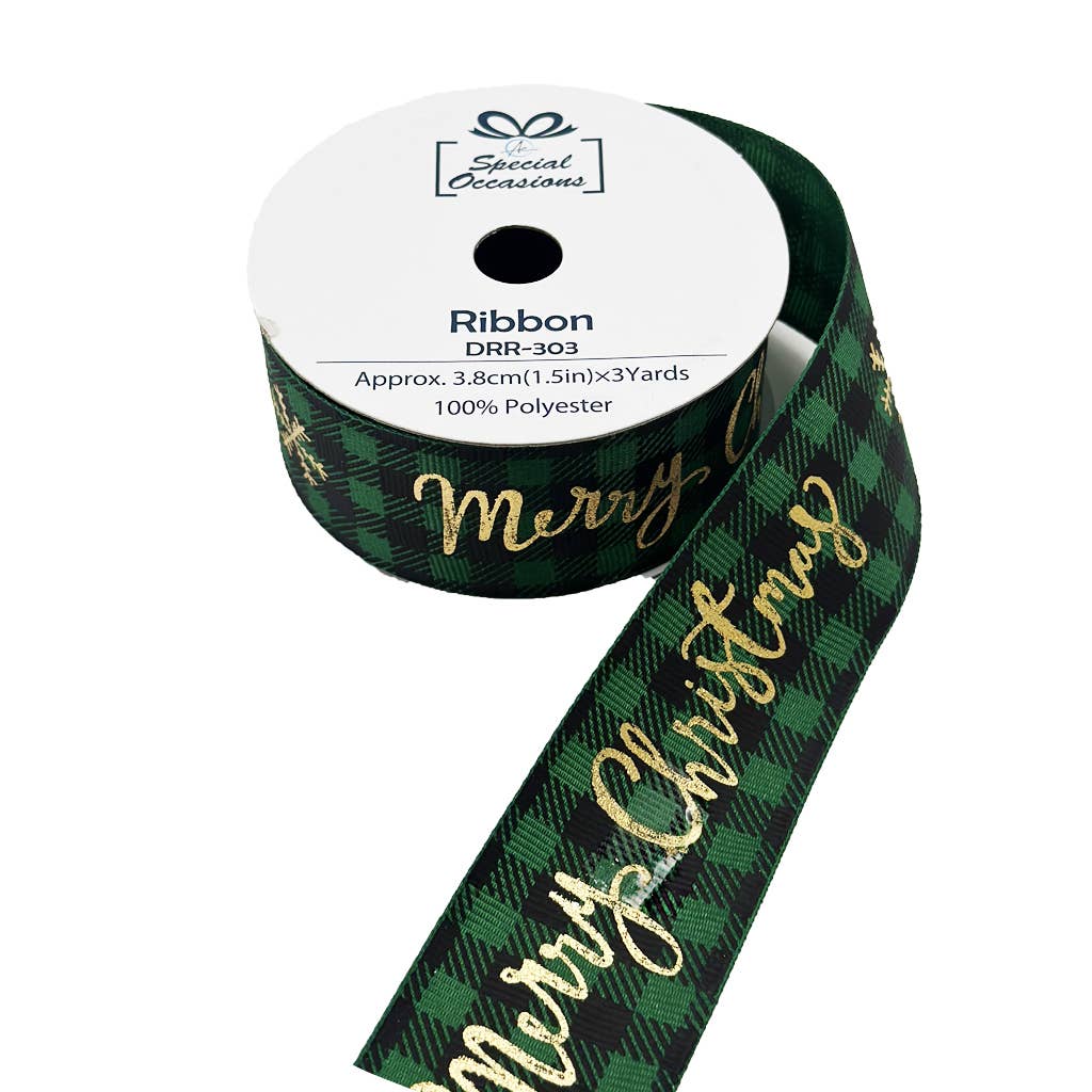 Ribbon - Christmas Designs, 18Rolls/PDQ, 1.5"x3Yards/Roll