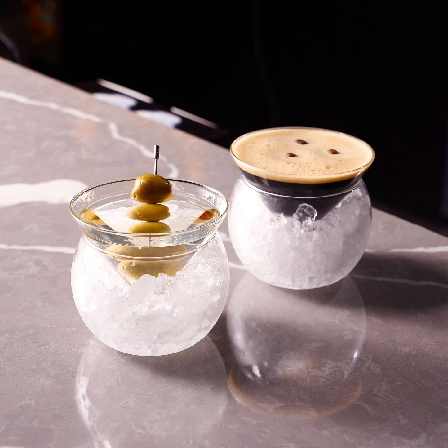 Stemless Martini Glass w/ Chiller 7oz (1pc)