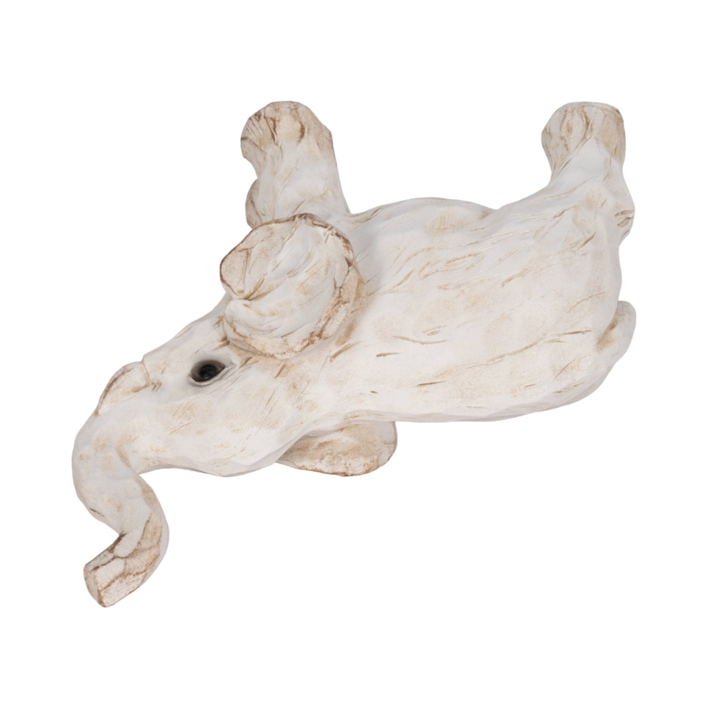Resin Elephant Statue Decorative Sculpture - White, 8 in.