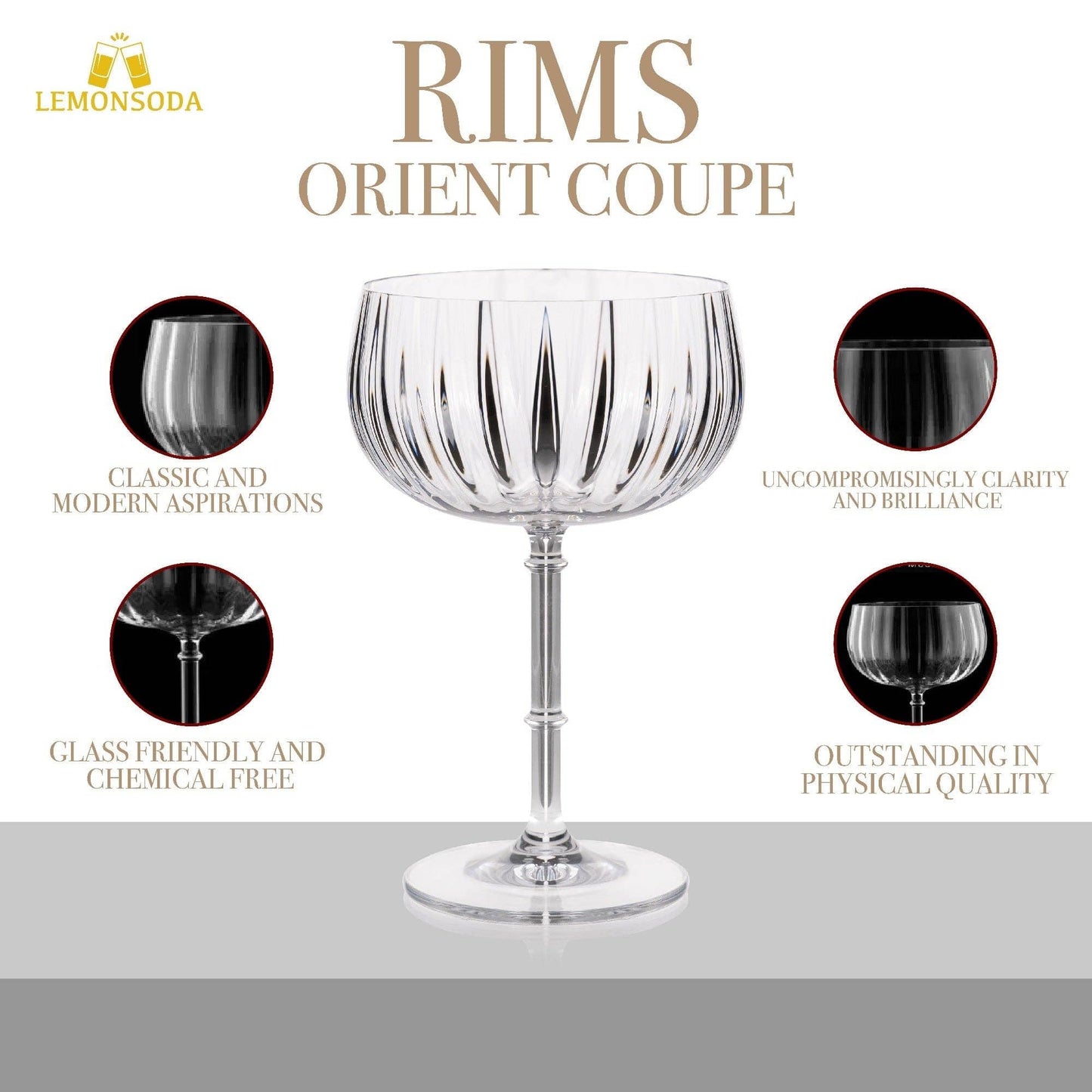Rims Orient-Coupe Wine Glasses -  (355 mL / 12 fl. oz) (1pc)