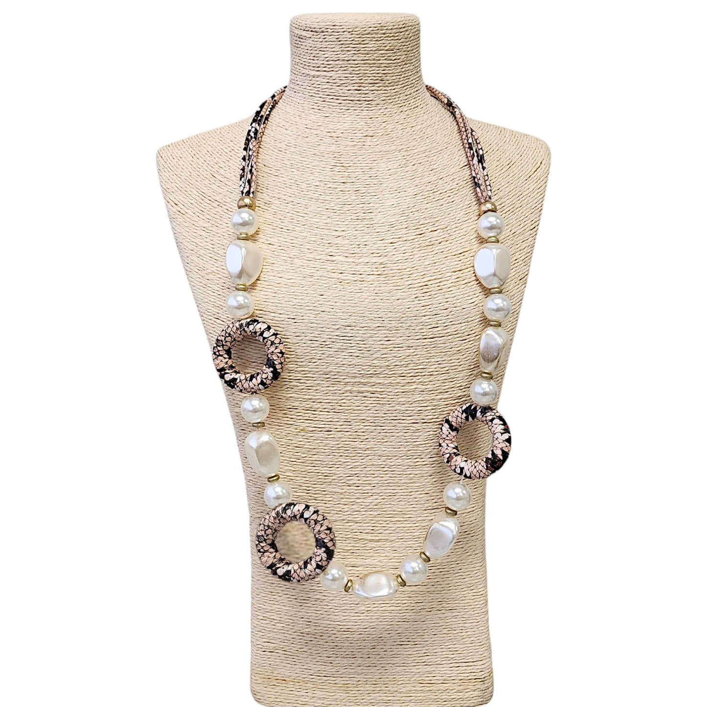 Western Cork & Pearl Necklace | Handmade Statement Jewelry by