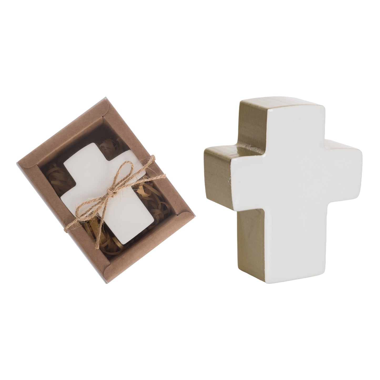 MDF/Epoxy Cross in Box - Spring Tabletop Decoration