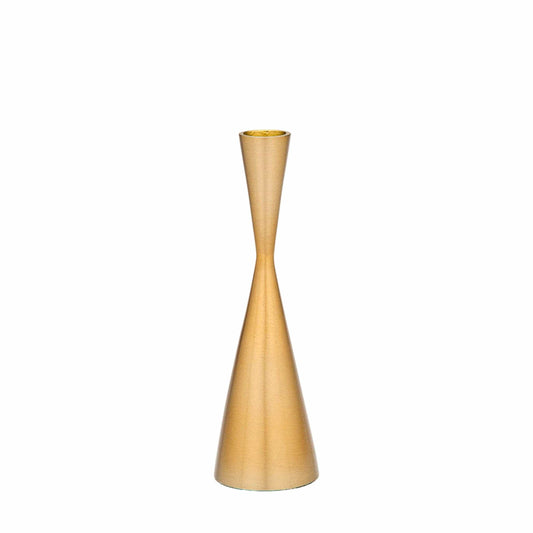 Hourglass Gold Tapered Candlestick