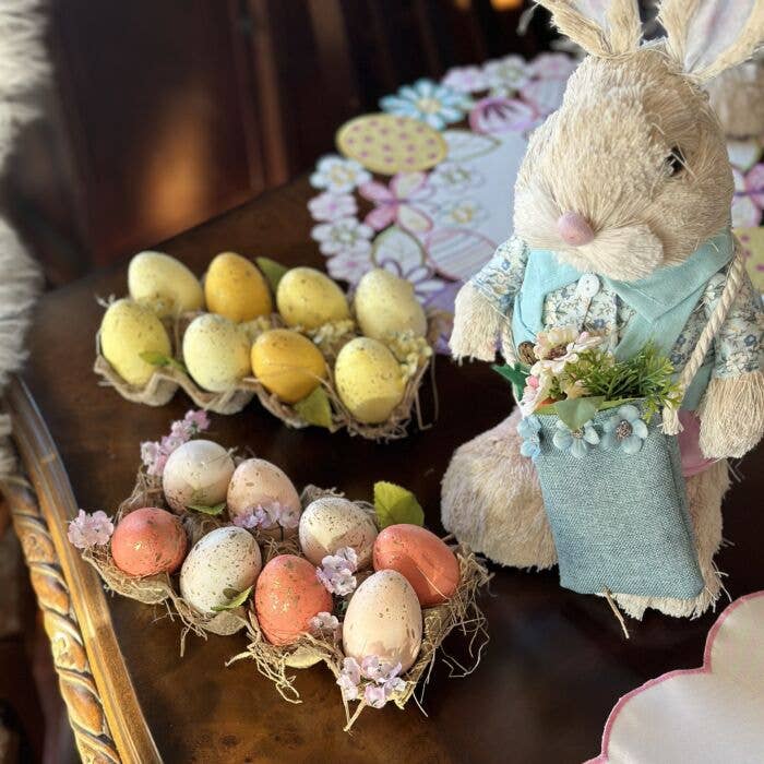 Easter Eggs Set of 8 (color: pink, gold, white)