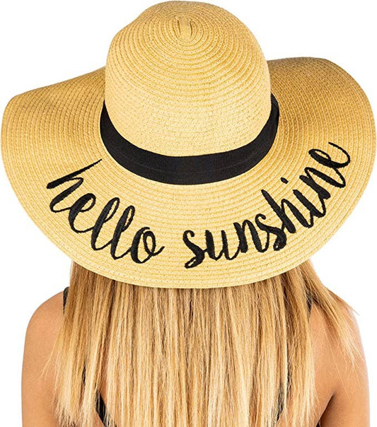 Embroidered Sun Hat - Hello Sunshine