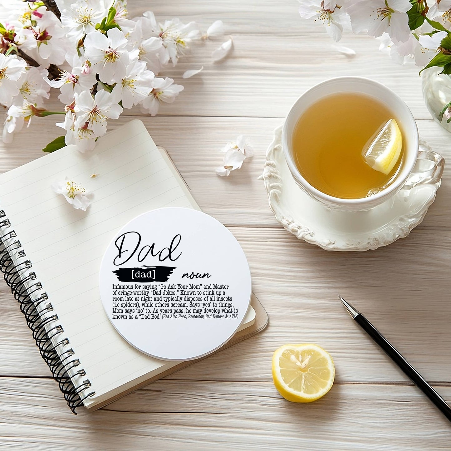 Mom Life Ceramic Drink Coaster | Funny Barware Gift Parents