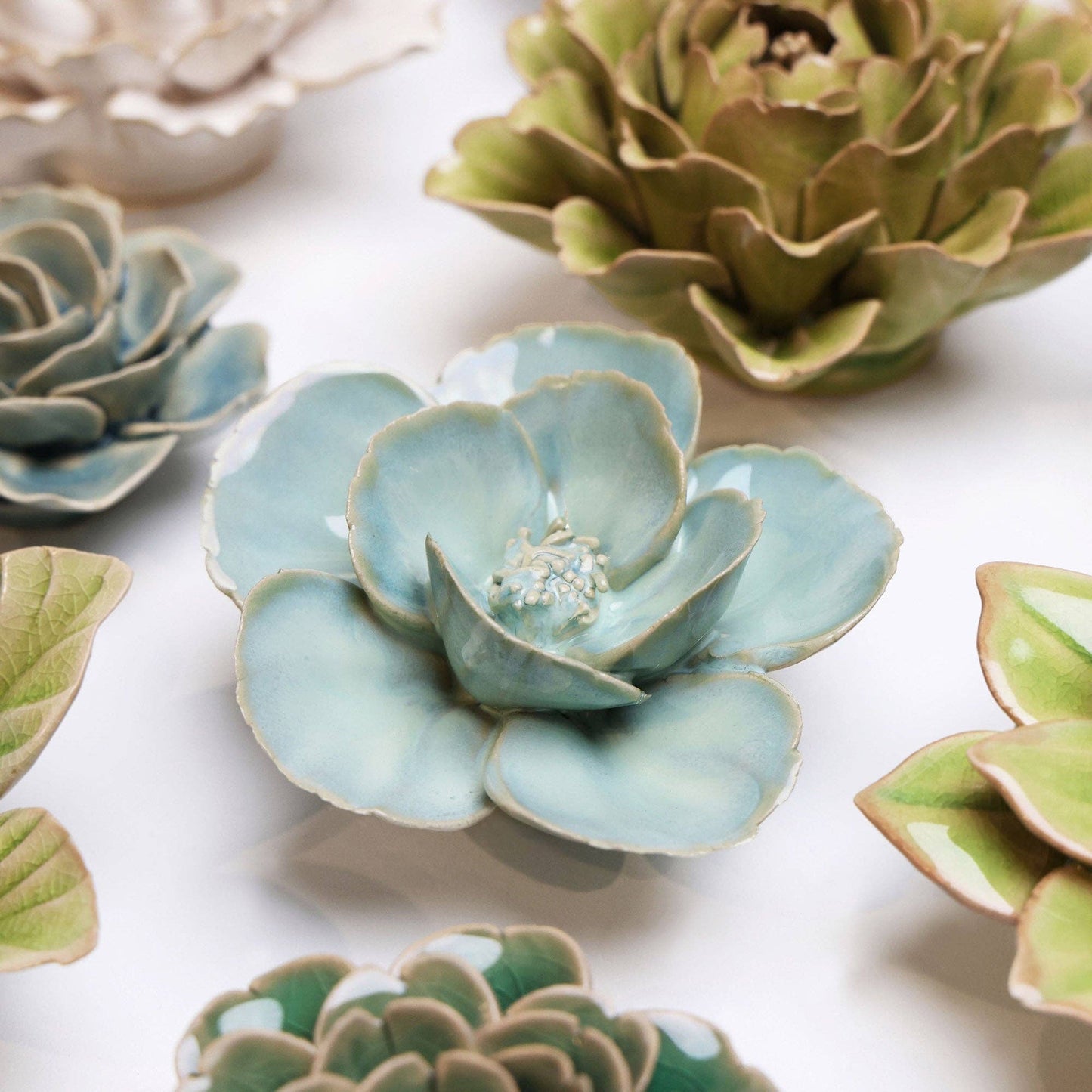 Milk Teal Poppy Home Decor Tabletop Boxed Gift Unique