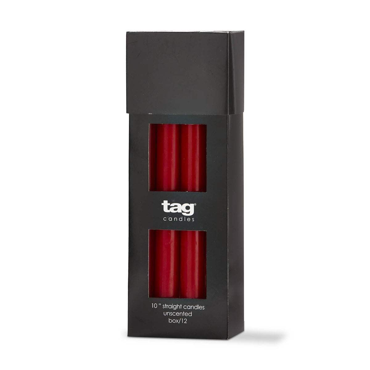Color Studio 10" Straight Candle Red Wax Everyday