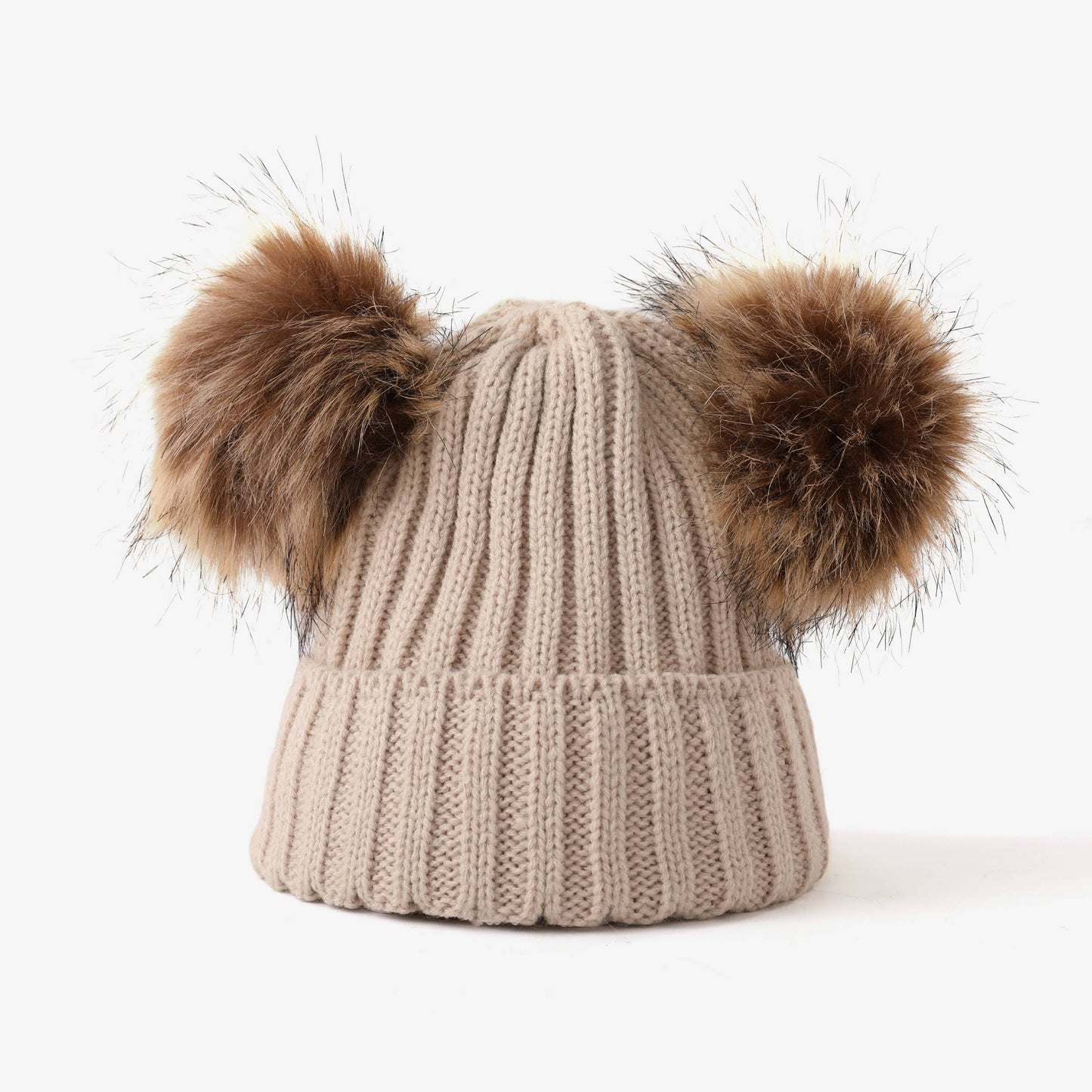 Baby / Toddler Solid Pompon Kintted Beanie Hat