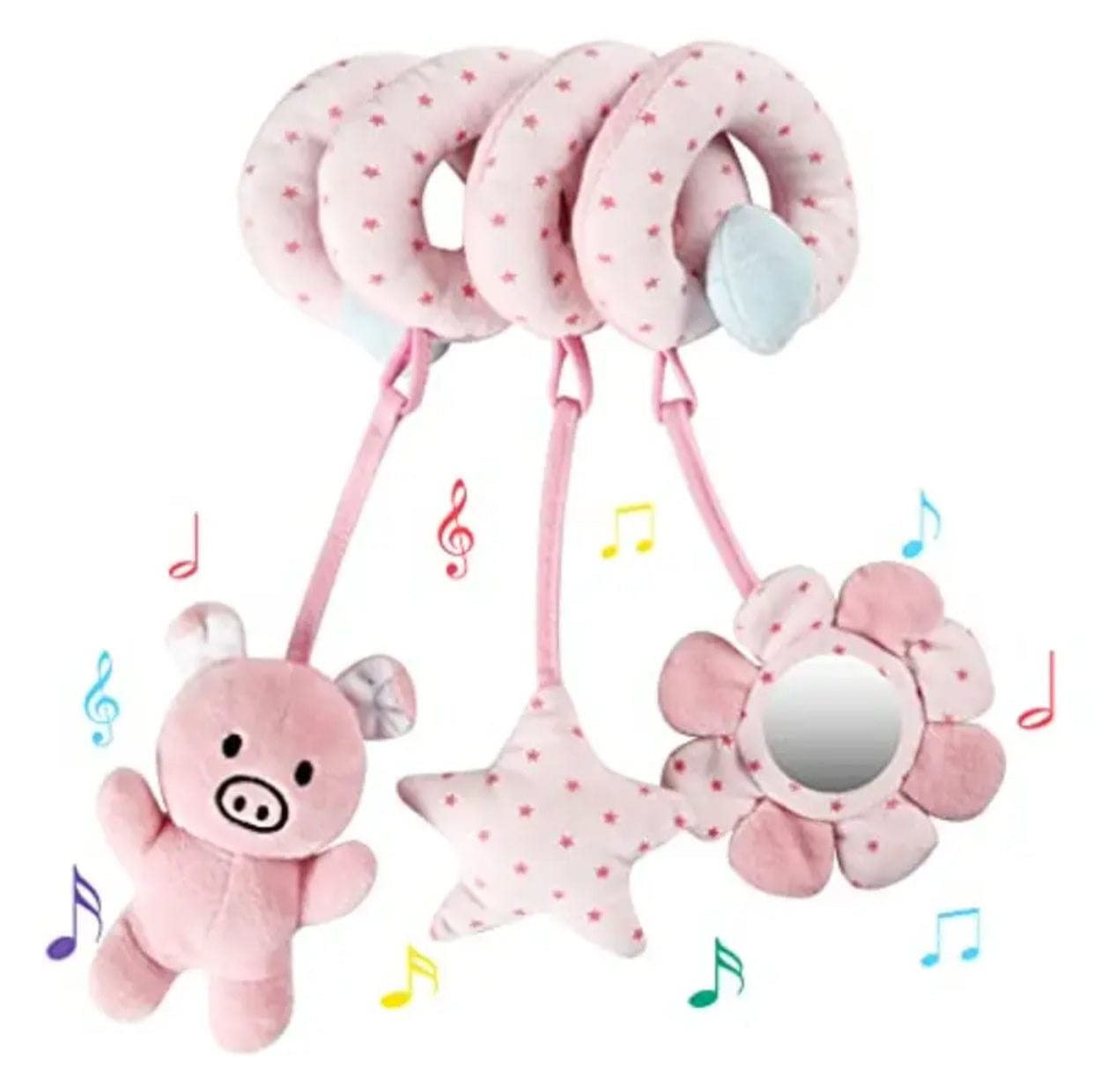 Car Seat Mobile Pink Pig