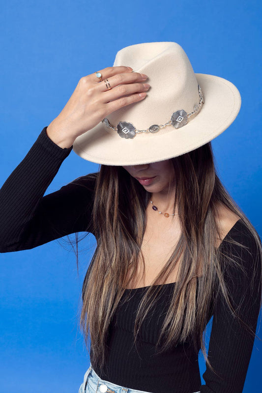 Annette Fedora w/ Concho Chain Band