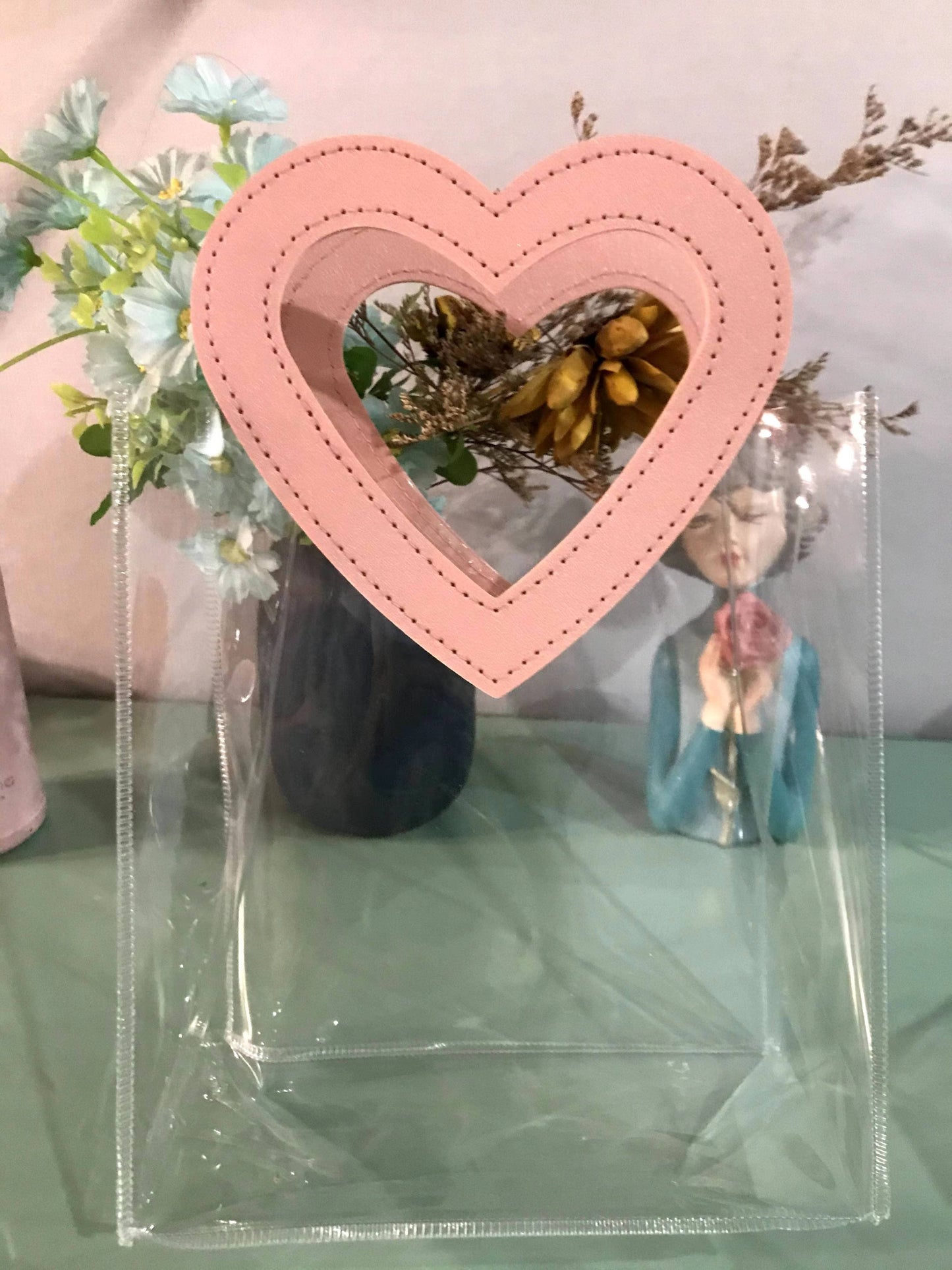 Heart Design Transparent PVC Gift Bag
