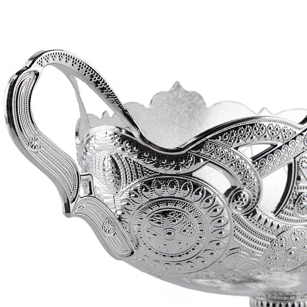 Fruit and Candy Bowl Gondola Silver Color