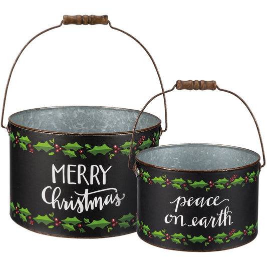 Small Merry Christmas Bucket small