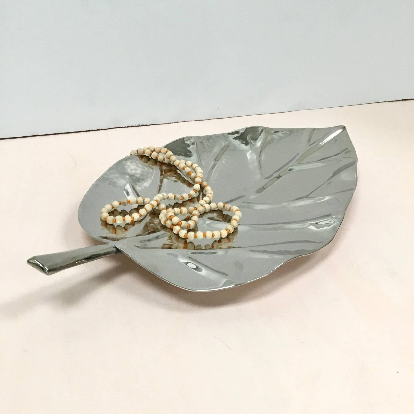 Polished Nickel Leaf Tray