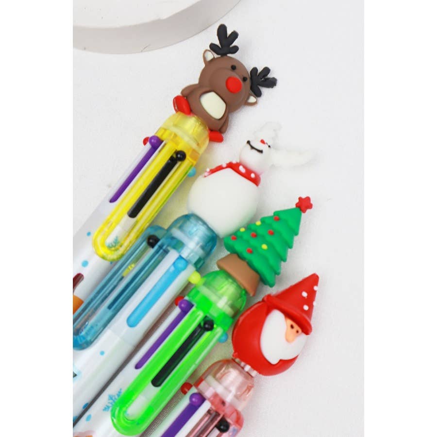 Christmas Theme Multi Color Ballpoint Pen