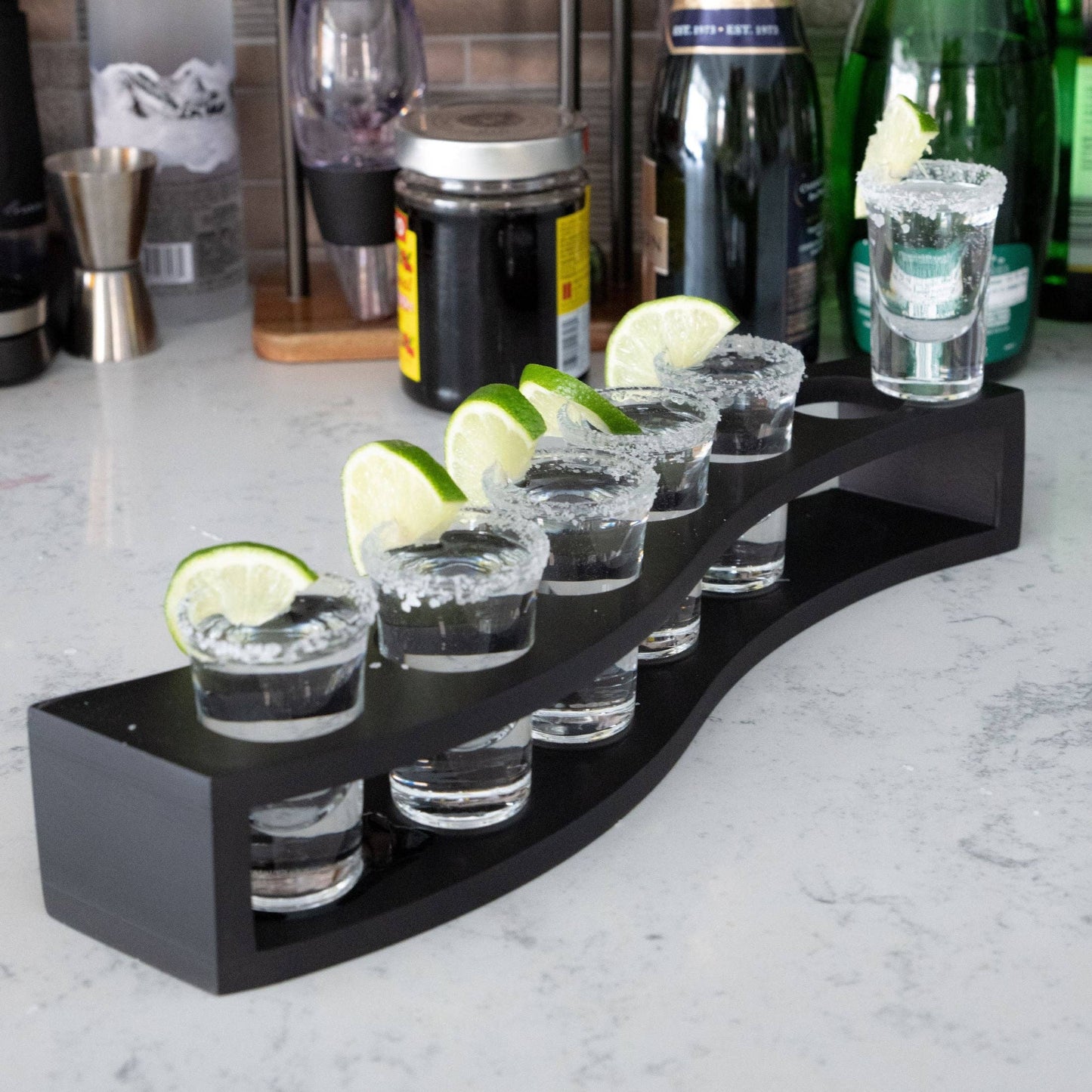 Shot Glasses with Wood Layered Base - 1oz - (1pc)