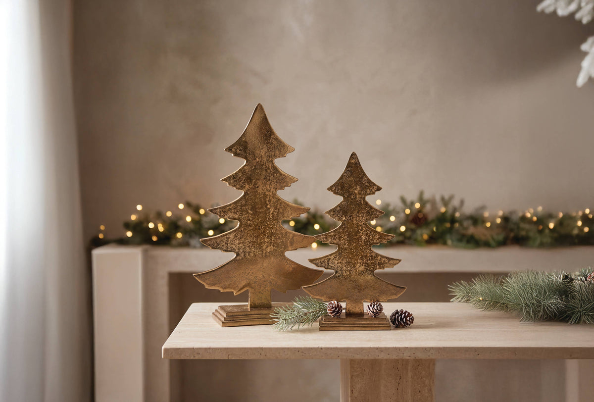 Gold Textured Christmas Tree Small