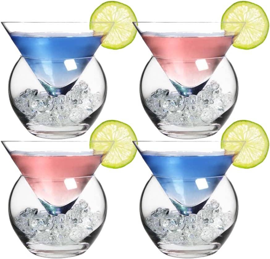 Stemless Martini Glass w/ Chiller 7oz (1pc)